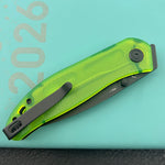 KU knife KU408F SNUG Linerlock Black Glow Polycarbonate Folding knife