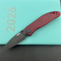 KU KNIVES KU408E SNUG Linerlock Black Red Polycarbonate Folding knife