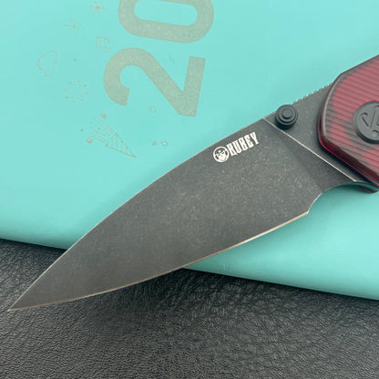 KU knife KU408E SNUG Linerlock Black Red Polycarbonate Folding knife