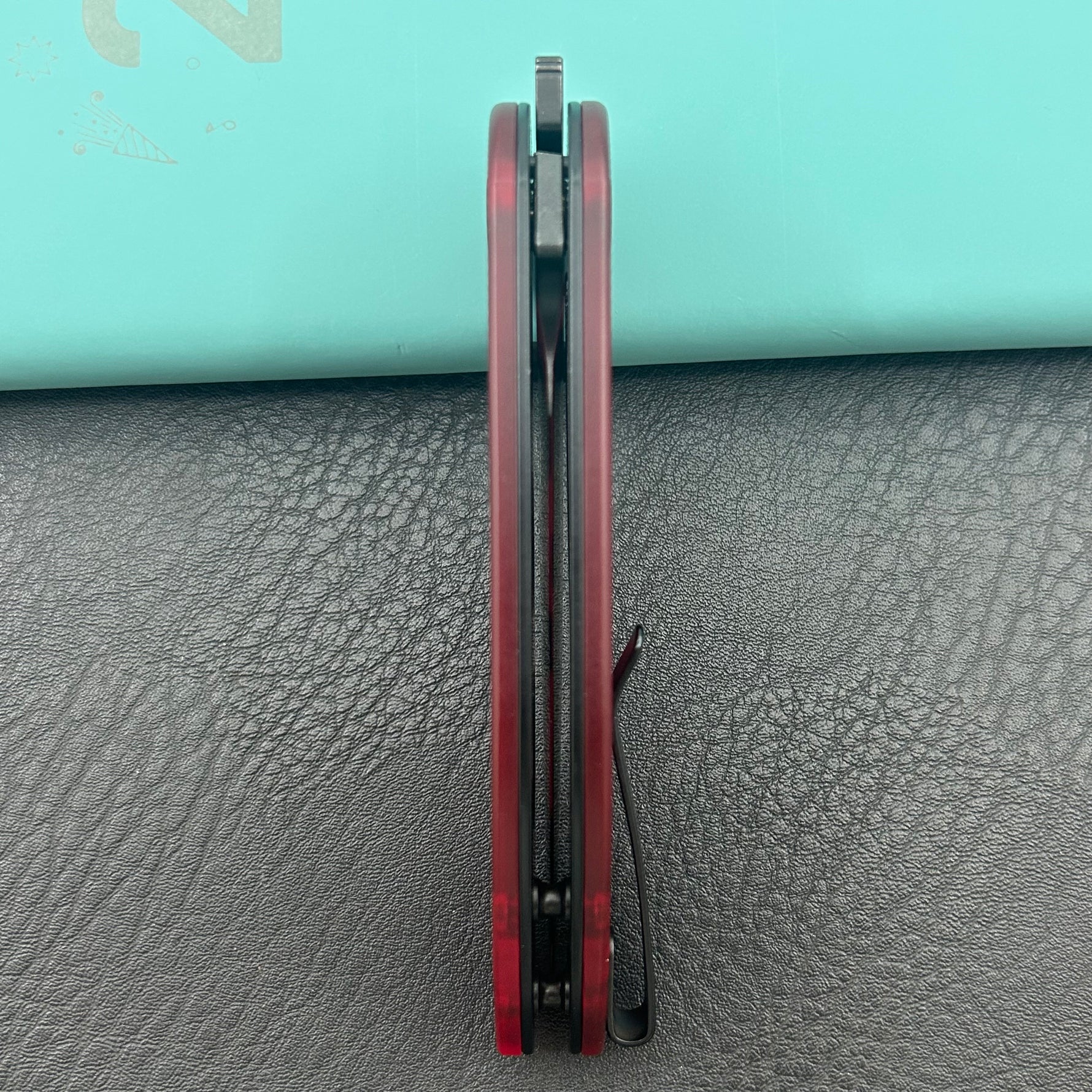 KUBEY knife KU408I SNUG Linerlock Black Red Polycarbonate Folding knife