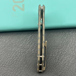 KB KNIVES KB495B Nova Reverse Tanto Frame Locking Folding Knife Flamed Titanium Handle 3.66" Belt Satin M390