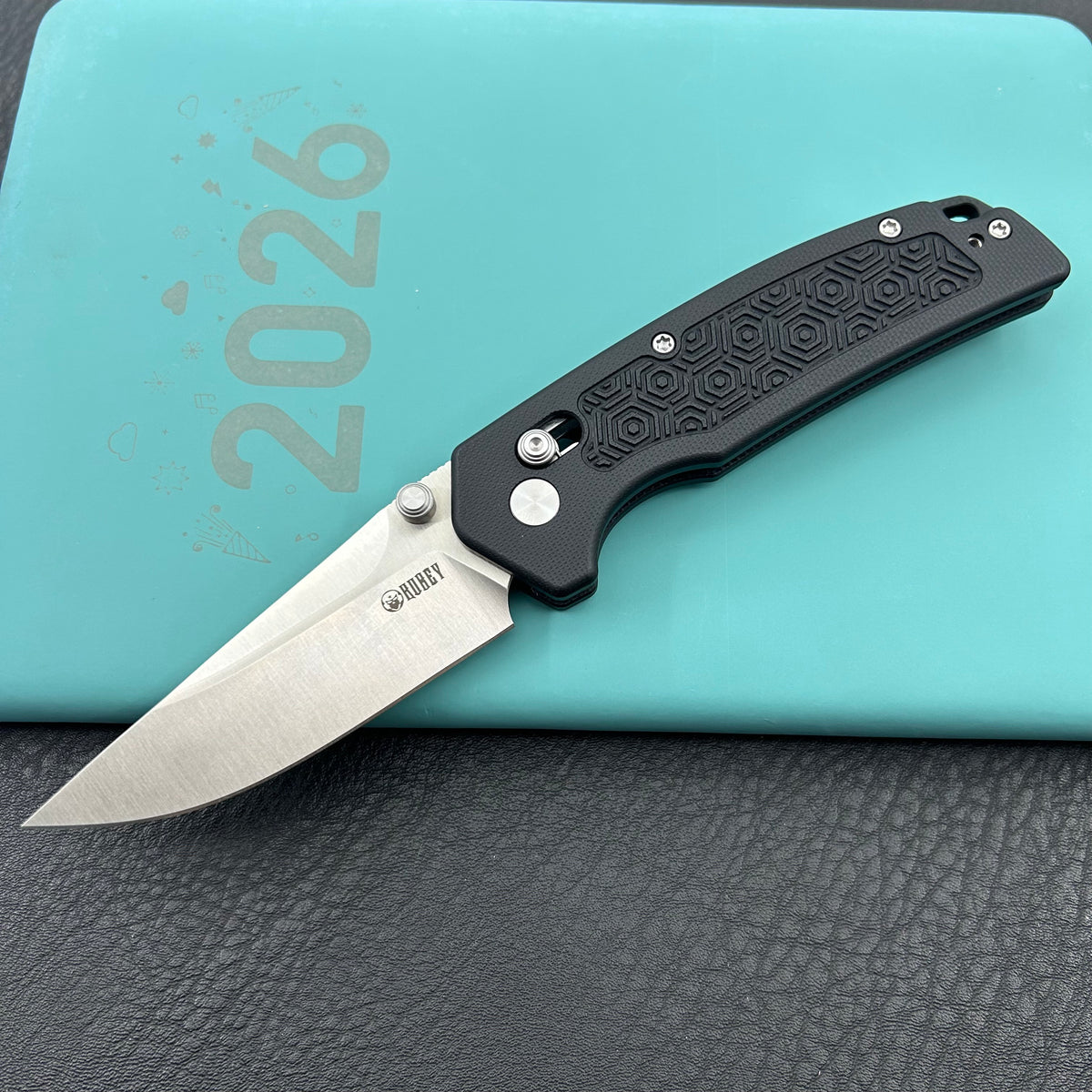KU KNIVES KU464A Geri Crossbar Lock Black Folding Knife