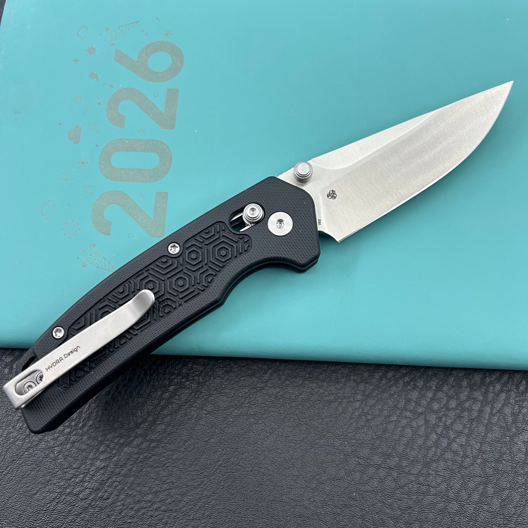 KU knife KU464A Geri Crossbar Lock Black Folding Knife