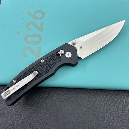 KU knife KU464A Geri Crossbar Lock Black Folding Knife