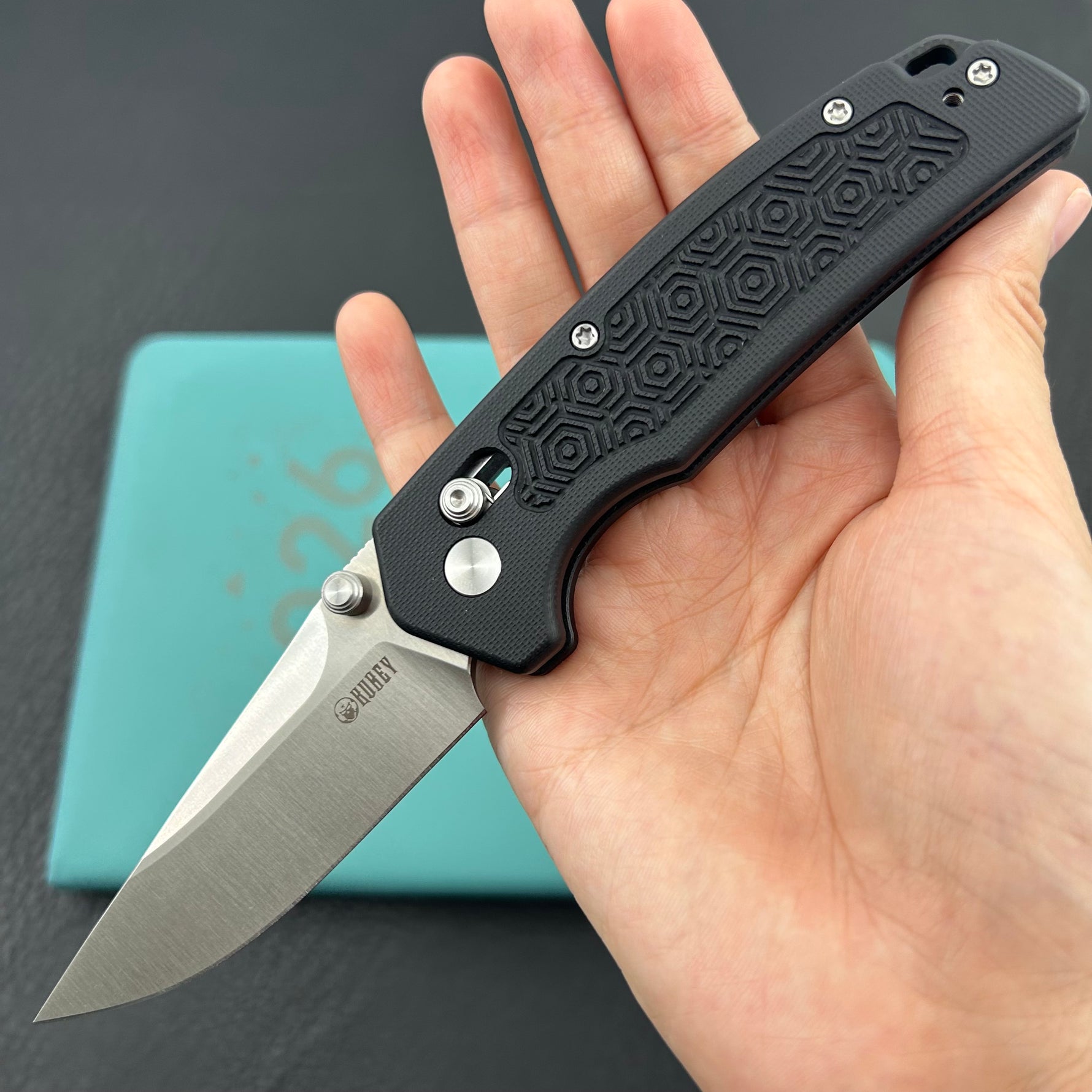 KU knife KU464A Geri Crossbar Lock Black Folding Knife