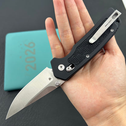 KU knife KU464A Geri Crossbar Lock Black Folding Knife