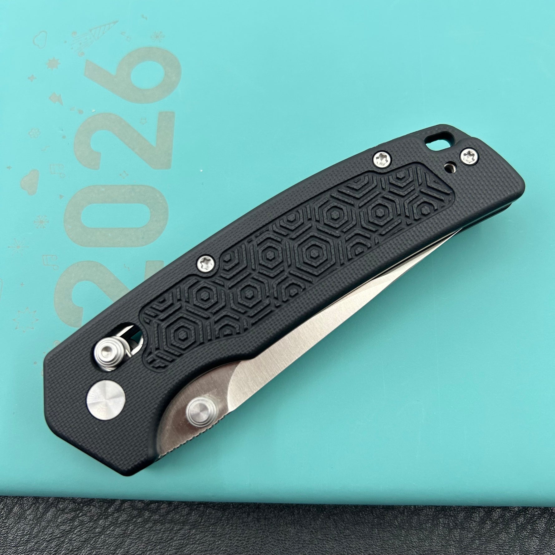 KU knife KU464A Geri Crossbar Lock Black Folding Knife