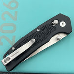 KU knife KU464A Geri Crossbar Lock Black Folding Knife