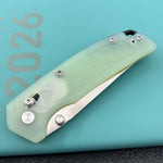 KU knife KU464B Geri Crossbar Lock Jade Folding Knife