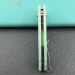 KU knife KU464B Geri Crossbar Lock Jade Folding Knife