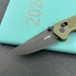 KU knife KU464C Geri Crossbar Lock Black OD Green Folding Knife