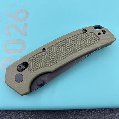 KU knife KU464C Geri Crossbar Lock Black OD Green Folding Knife
