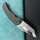 KUBEY KB366B Mikkel Willumsen Design Bravo one Frame Tactical Folding Knife 6AL4V Titanium 3.39" Belt Satin Boher M390