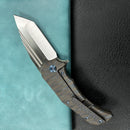 KUBEY KB366B Mikkel Willumsen Design Bravo one Frame Tactical Folding Knife 6AL4V Titanium 3.39" Belt Satin Boher M390