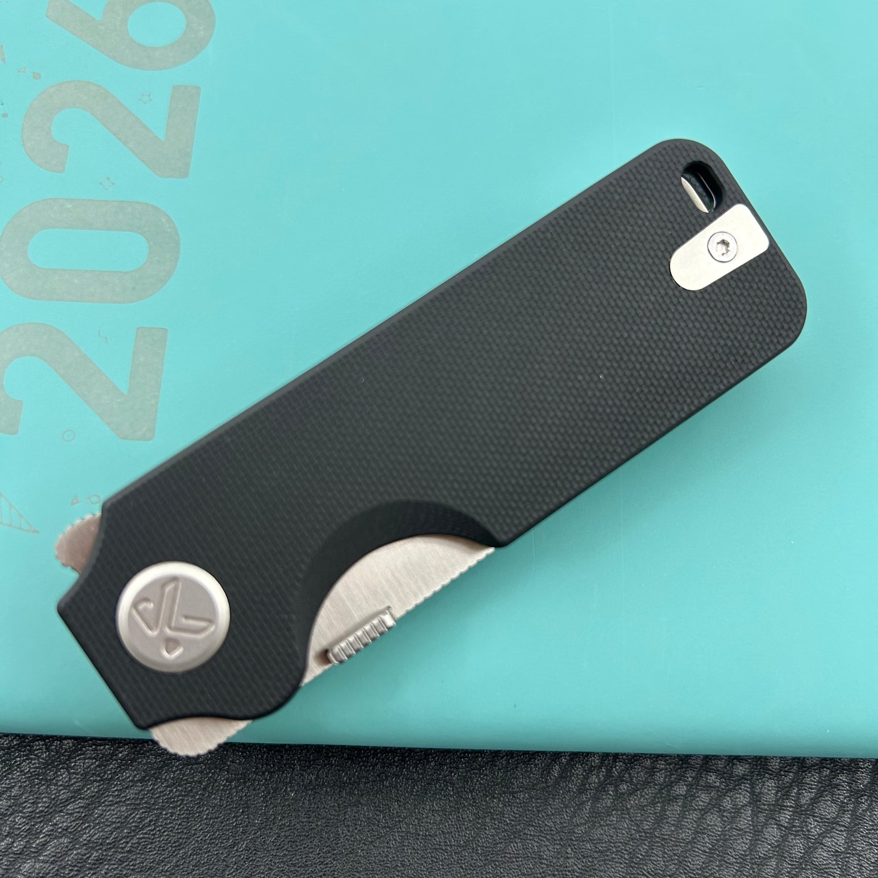 KU knife KU407A Boxer Linerlock Black Folding Knife