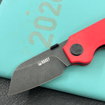 KU knife KU407D Boxer Linerlock Black Red Folding Knife