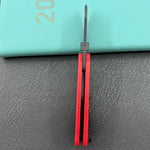 KU knife KU407D Boxer Linerlock Black Red Folding Knife