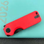 KU knife KU407D Boxer Linerlock Black Red Folding Knife