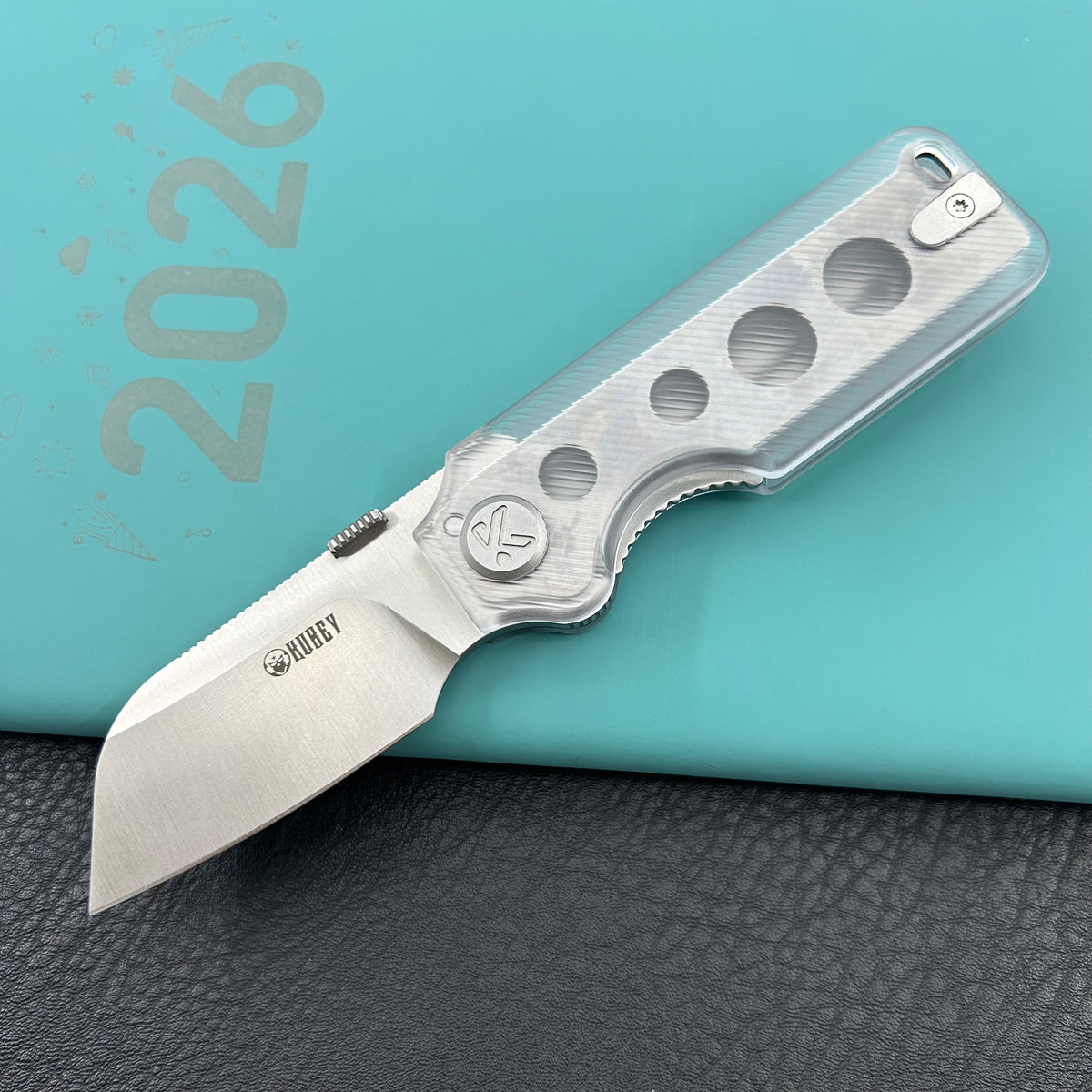 KU knife KU407F Boxer Linerlock Transparent Polycarbonate Folding Knife