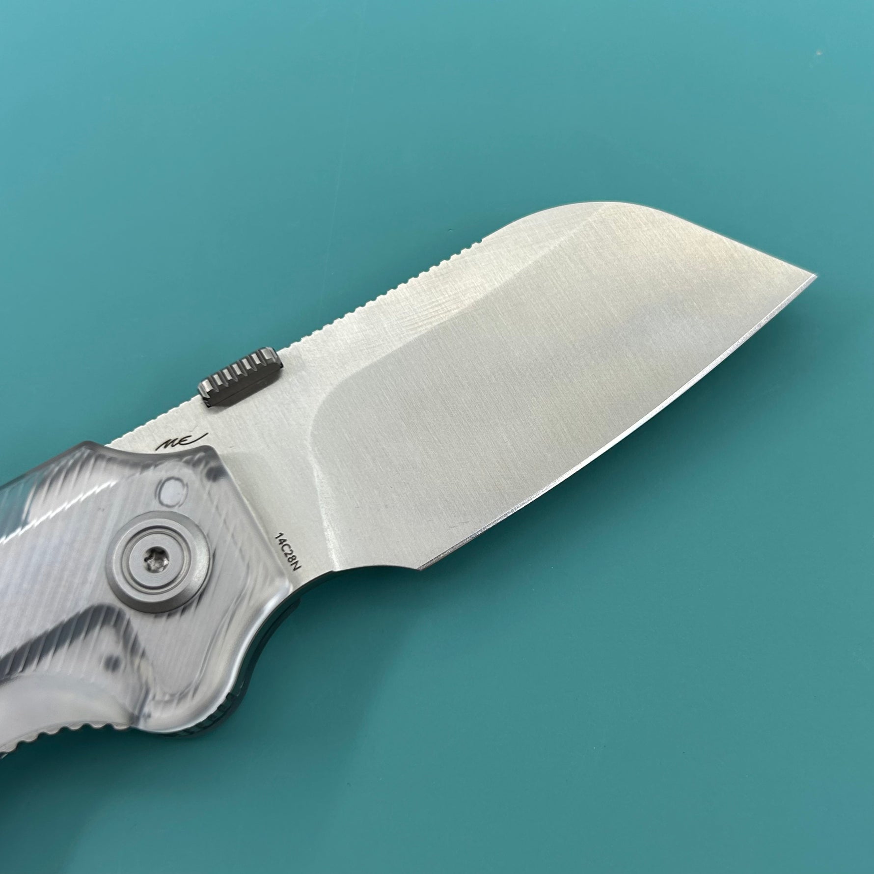 KU knife KU407F Boxer Linerlock Transparent Polycarbonate Folding Knife