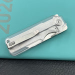 KU knife KU407F Boxer Linerlock Transparent Polycarbonate Folding Knife