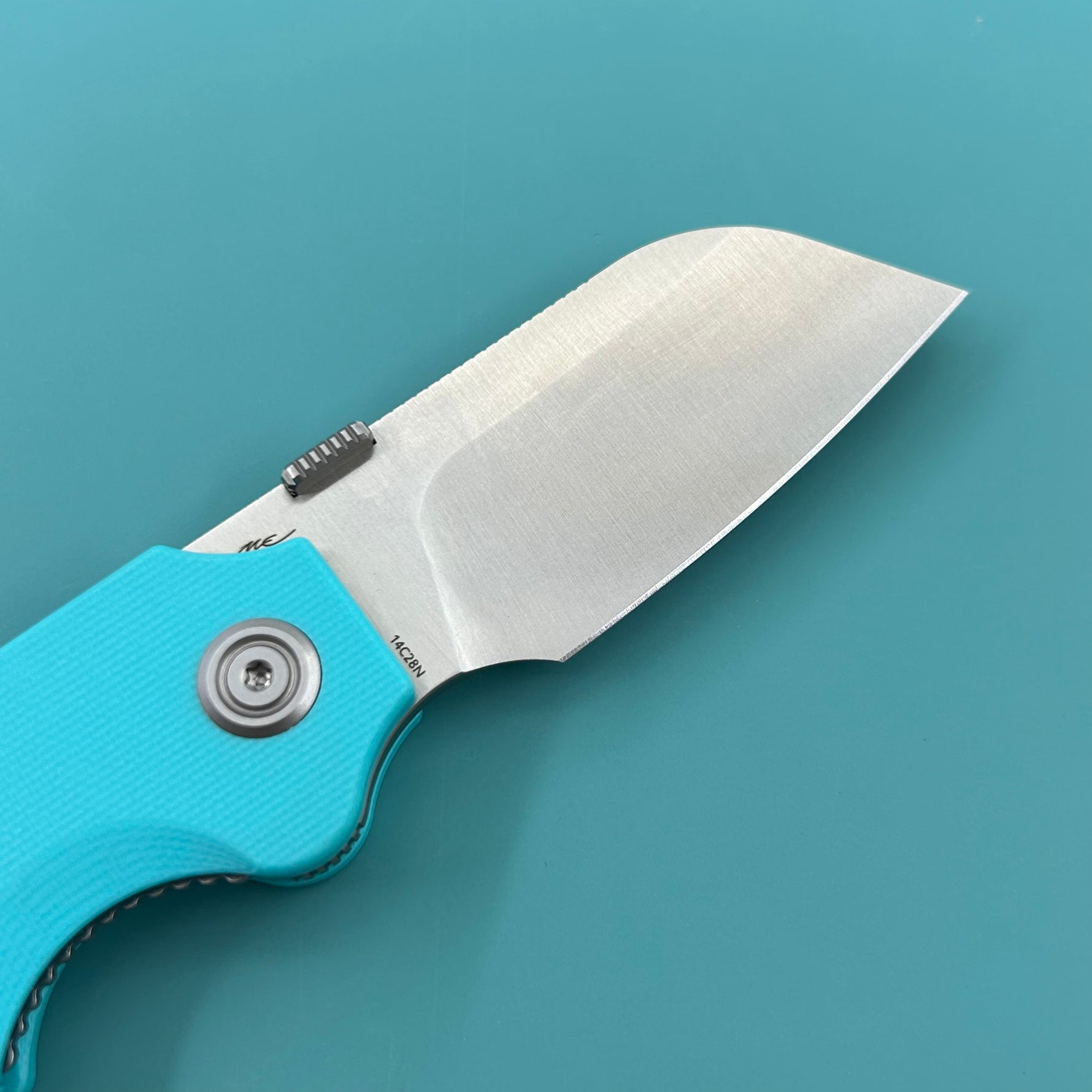 KU knife KU407B Boxer Linerlock Tiffany Blue Folding Knife