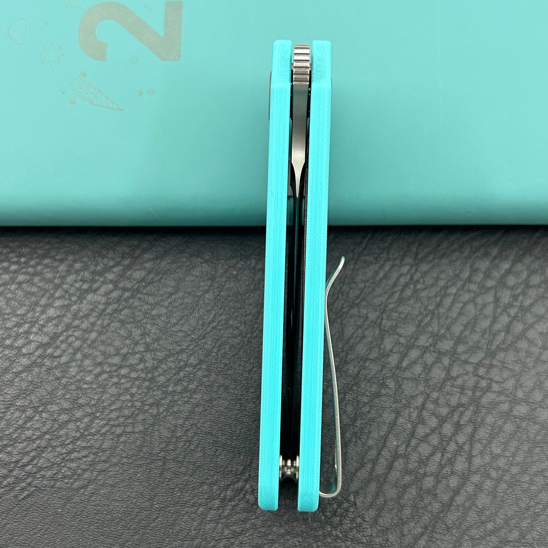 KU knife KU407B Boxer Linerlock Tiffany Blue Folding Knife