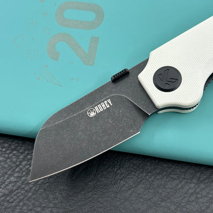 KU knife  KU407E Boxer Linerlock Black White Folding Knife