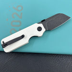 KU knife  KU407E Boxer Linerlock Black White Folding Knife
