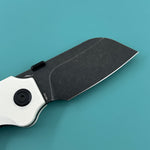 KU knife  KU407E Boxer Linerlock Black White Folding Knife