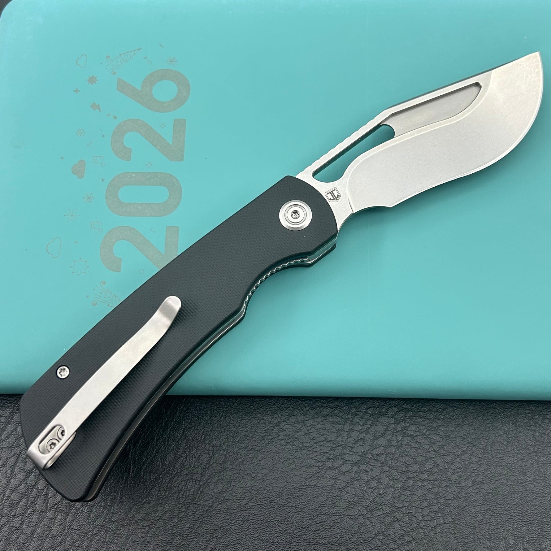 KU knife KU397A Gurkha Linerlock Black Folding Knife