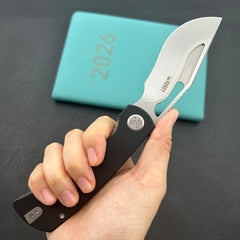 KU knife KU397A Gurkha Linerlock Black Folding Knife