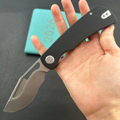 KU knife KU397A Gurkha Linerlock Black Folding Knife