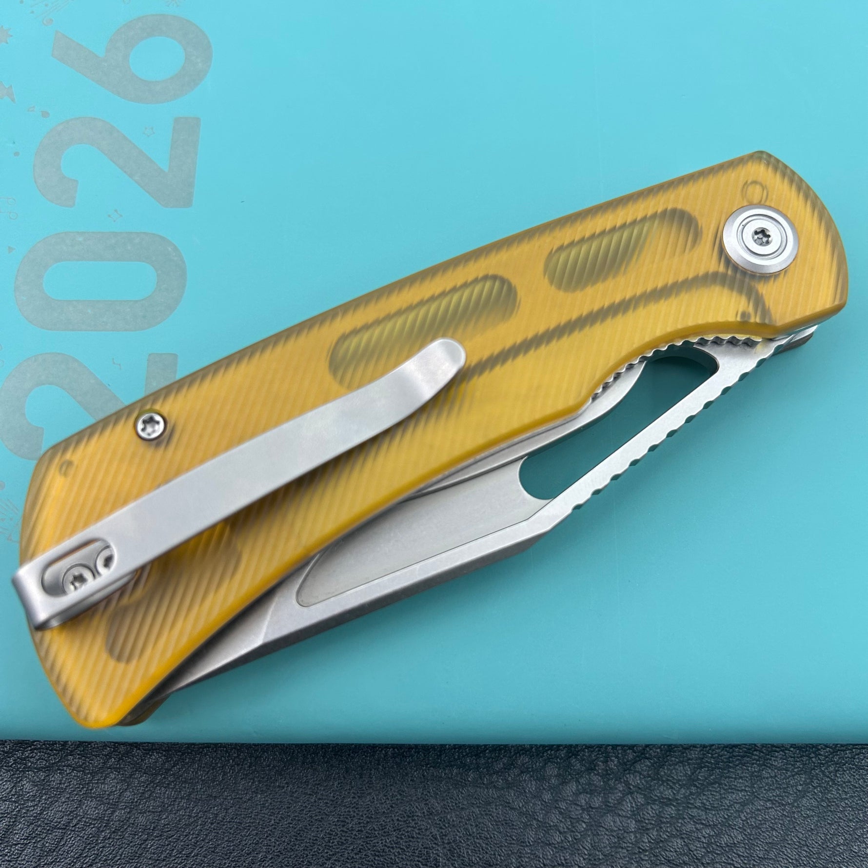 KU knife KU397C Gurkha Linerlock Ultem Folding Knife