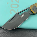 KU knife KU397D Gurkha Linerlock Black Ultem Folding Knife
