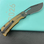 KU knife KU397D Gurkha Linerlock Black Ultem Folding Knife
