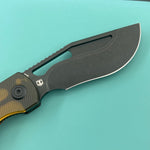 KU knife KU397D Gurkha Linerlock Black Ultem Folding Knife