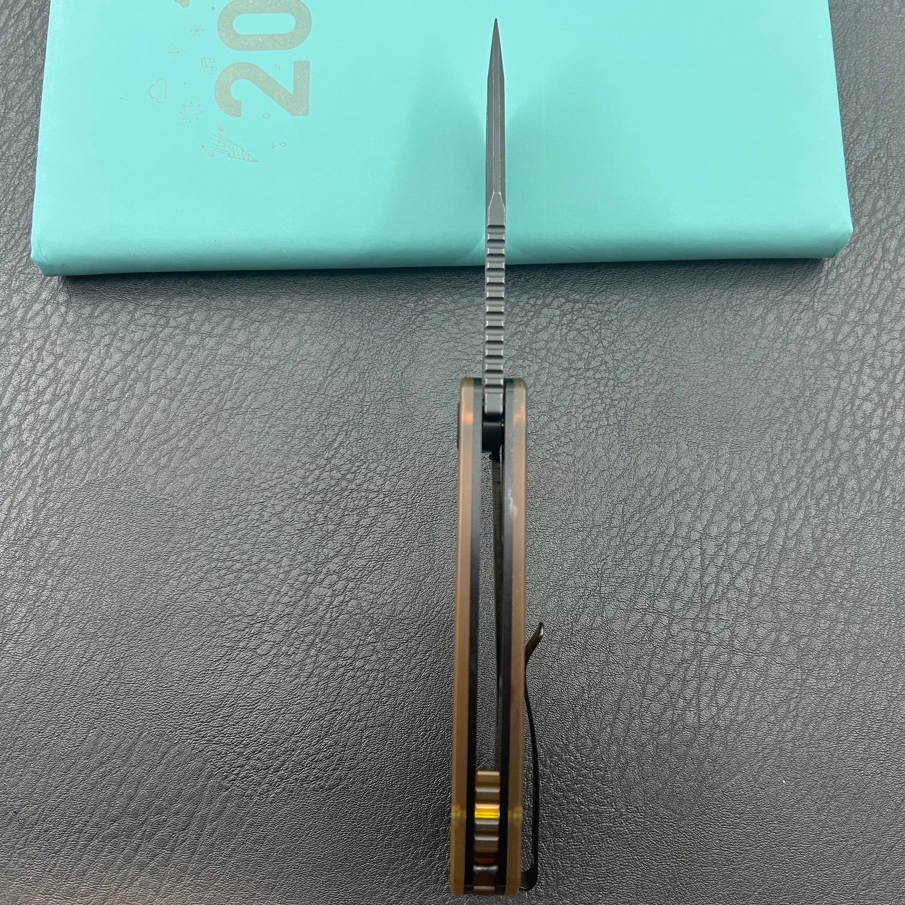 KU knife KU397D Gurkha Linerlock Black Ultem Folding Knife