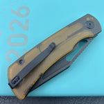 KU knife KU397D Gurkha Linerlock Black Ultem Folding Knife