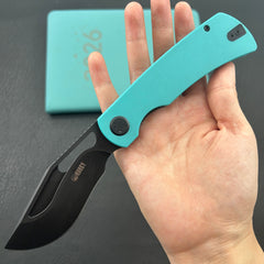 KU knife  KU397F Gurkha Linerlock Tiffany Blue Folding Knife