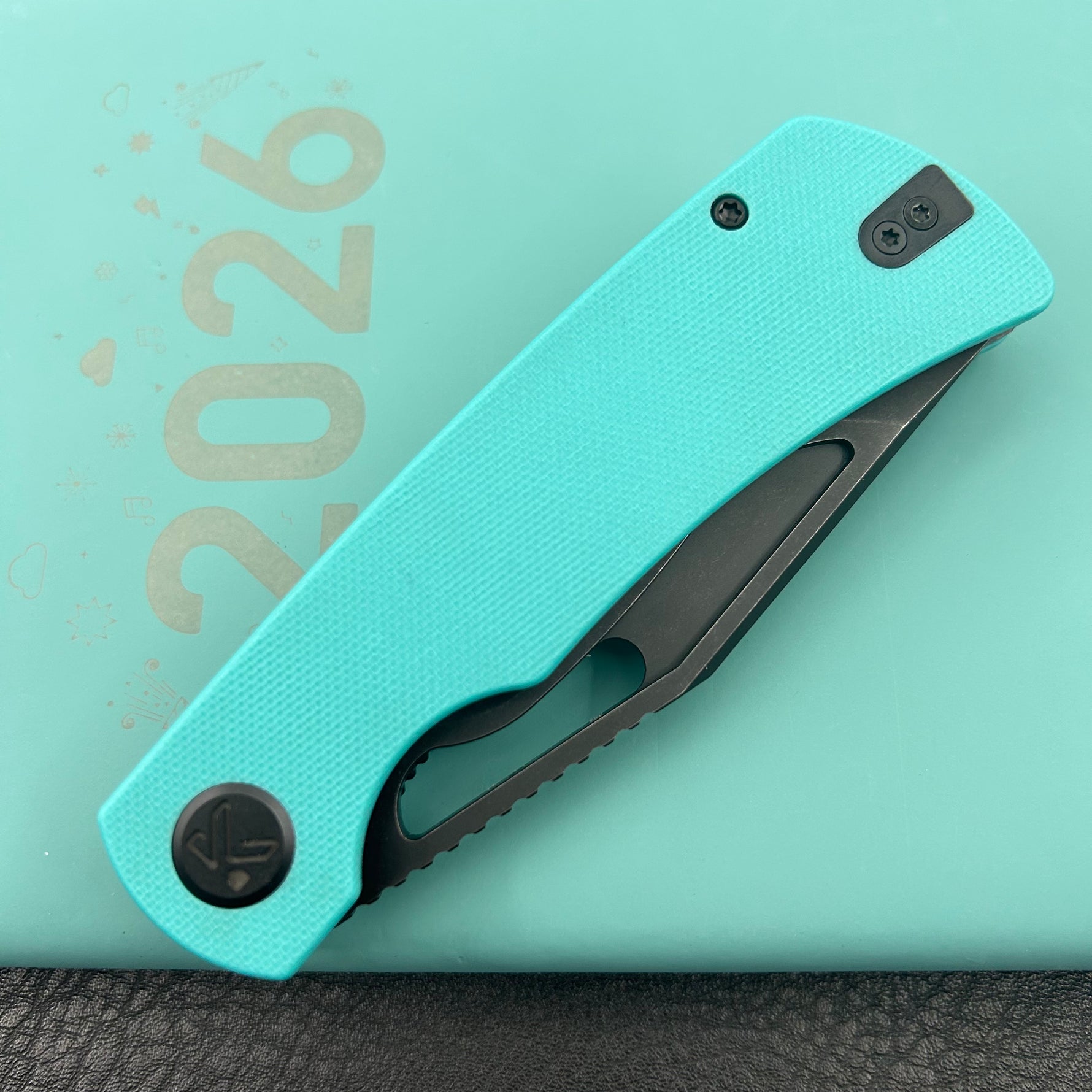 KU knife  KU397F Gurkha Linerlock Tiffany Blue Folding Knife