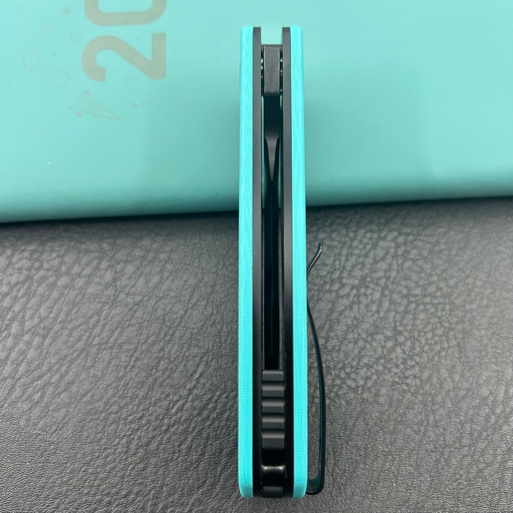 KU knife  KU397F Gurkha Linerlock Tiffany Blue Folding Knife