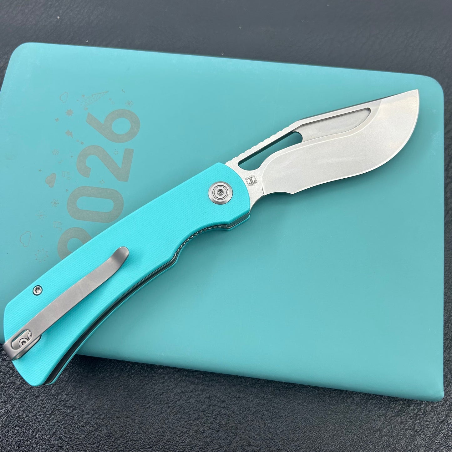 KU knife  KU397B Gurkha Linerlock Tiffany Blue Folding Knife