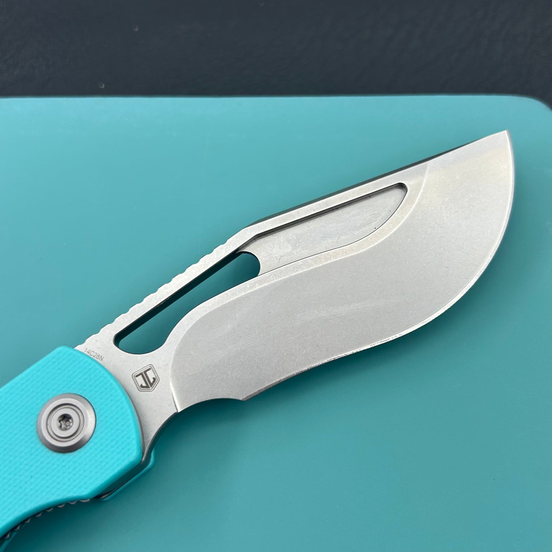 KU knife  KU397B Gurkha Linerlock Tiffany Blue Folding Knife