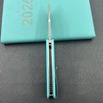 KU knife  KU397B Gurkha Linerlock Tiffany Blue Folding Knife