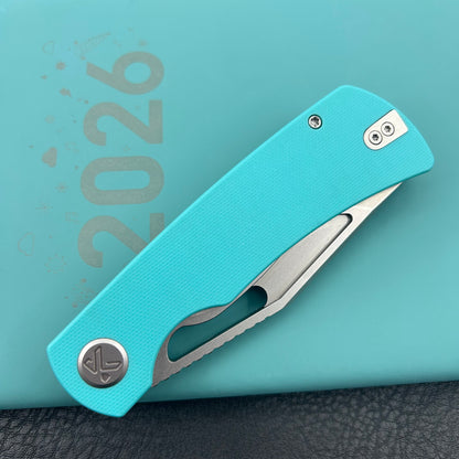 KU knife  KU397B Gurkha Linerlock Tiffany Blue Folding Knife
