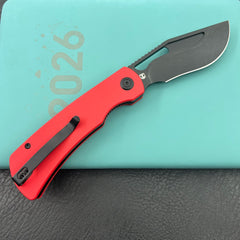 KU knife KU397E Gurkha Linerlock Black Red Folding Knife