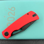 KU knife KU397E Gurkha Linerlock Black Red Folding Knife
