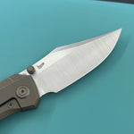 KB KNIVES KB478C Classico Frame Locking Folding Knife Bronze Titanium Handle 3.38" Belt Satin M390  Folding Knife