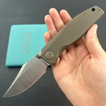 KB KNIVES KB478C Classico Frame Locking Folding Knife Bronze Titanium Handle 3.38" Belt Satin M390  Folding Knife